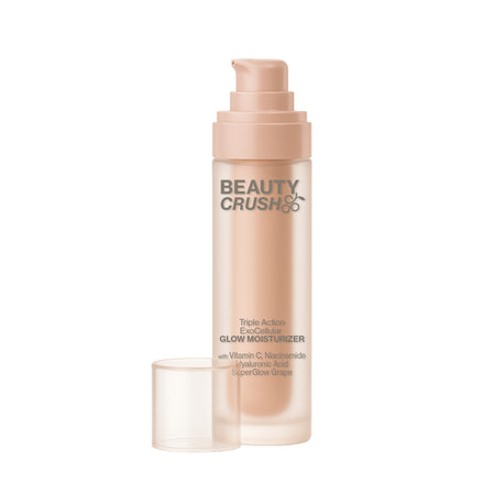 Beauty Crush moisturizer bottle on a white background
