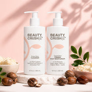 SuperGlow Skincare Set: Tri-Peptide Firming Body Moisturizer + Antioxidant Rich Cleanser